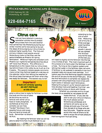 Citrus Care Newsletter Article